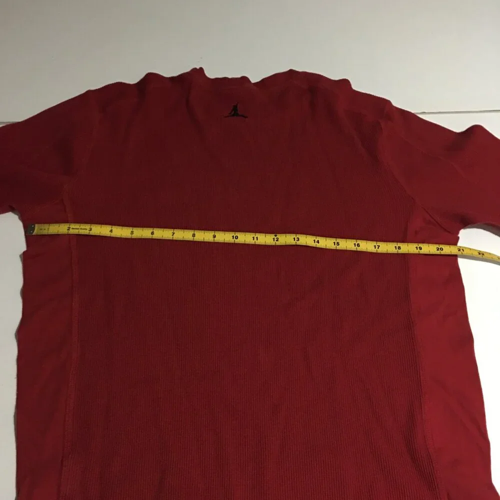 Nike Air Jordan Thermal Shirt Mens Large Red Jumpman Logo Long Sleeve
